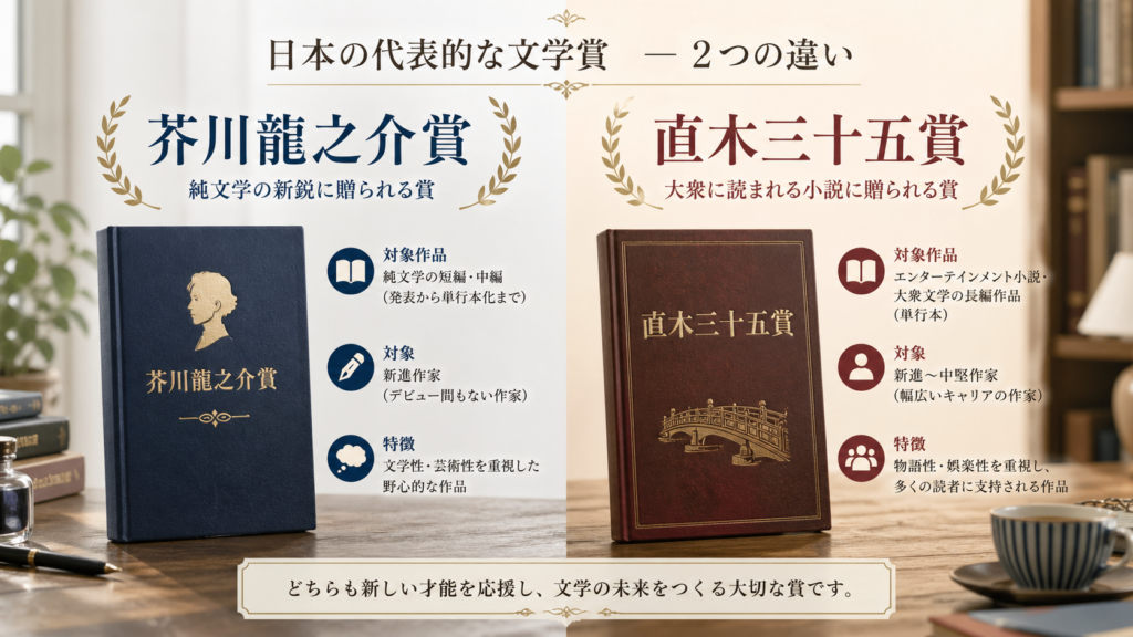 芥川賞と直木賞の違い